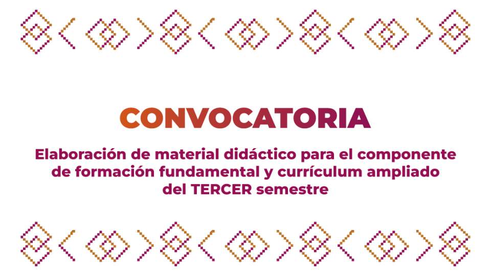 Convocatoria para Elaboración de Material Didáctico 