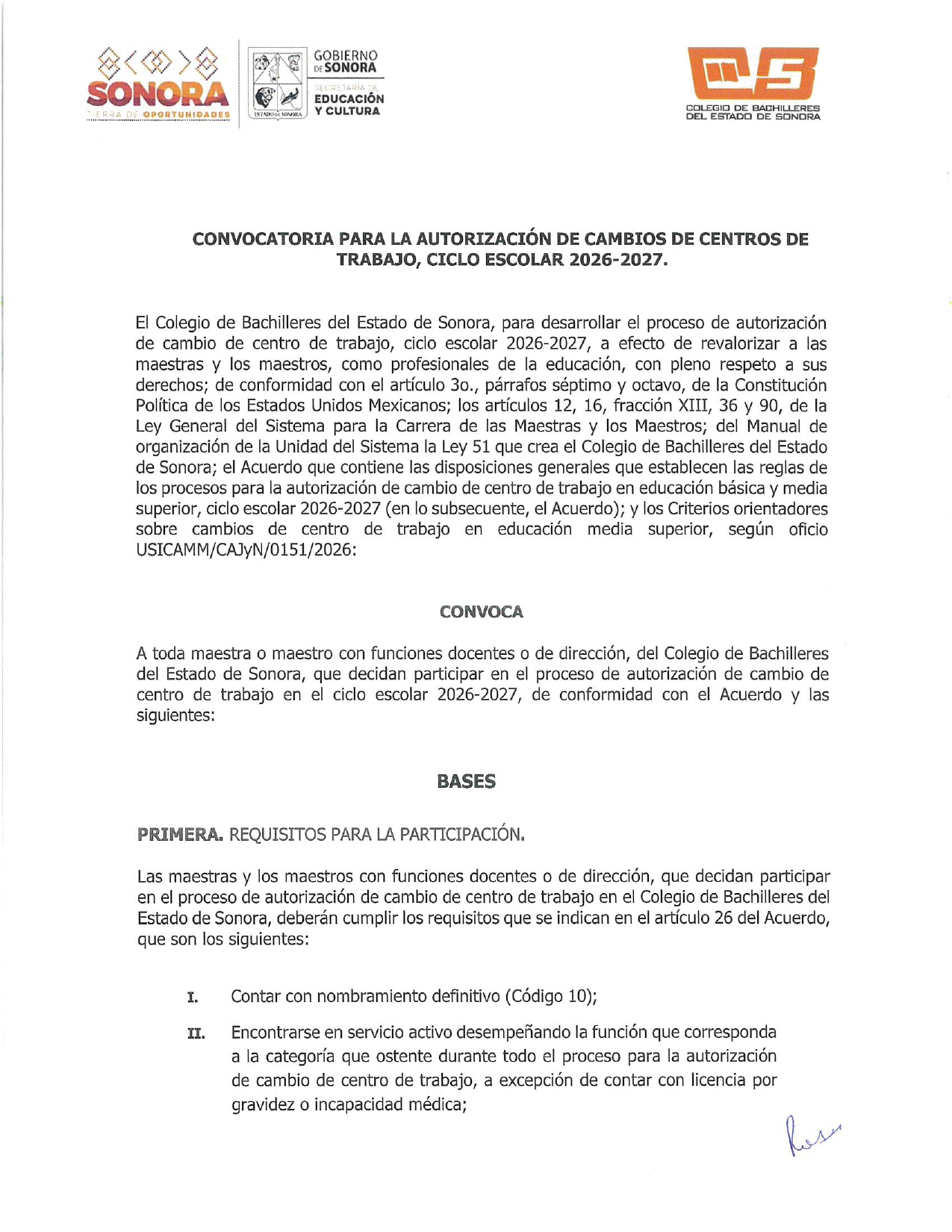 CONVOCATORIA CCT 2026 2027 USICAMM page 0001