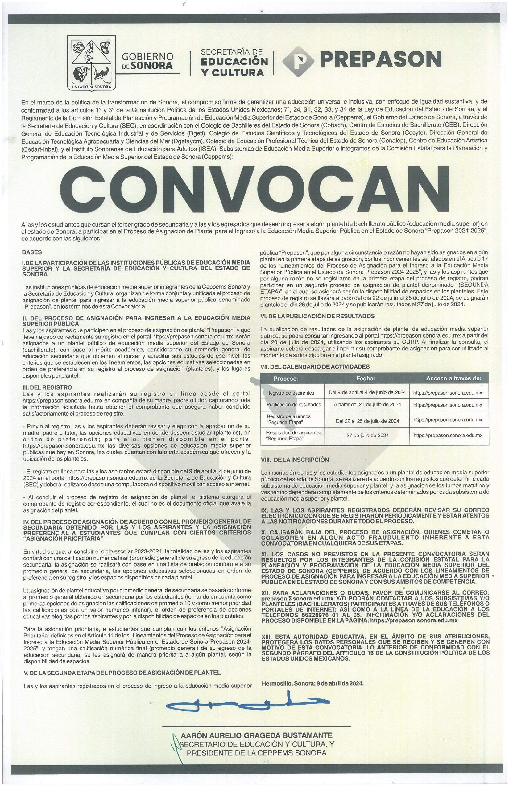 convocatoria prepason 2024