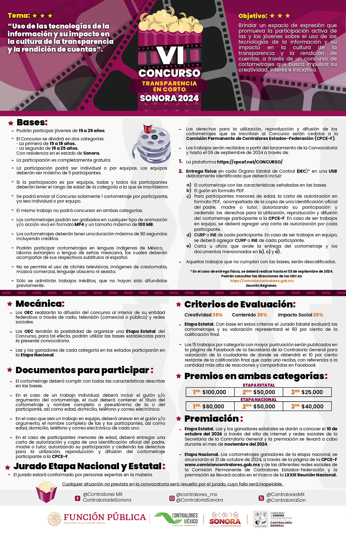 convocatoria transparencia en corto 2024