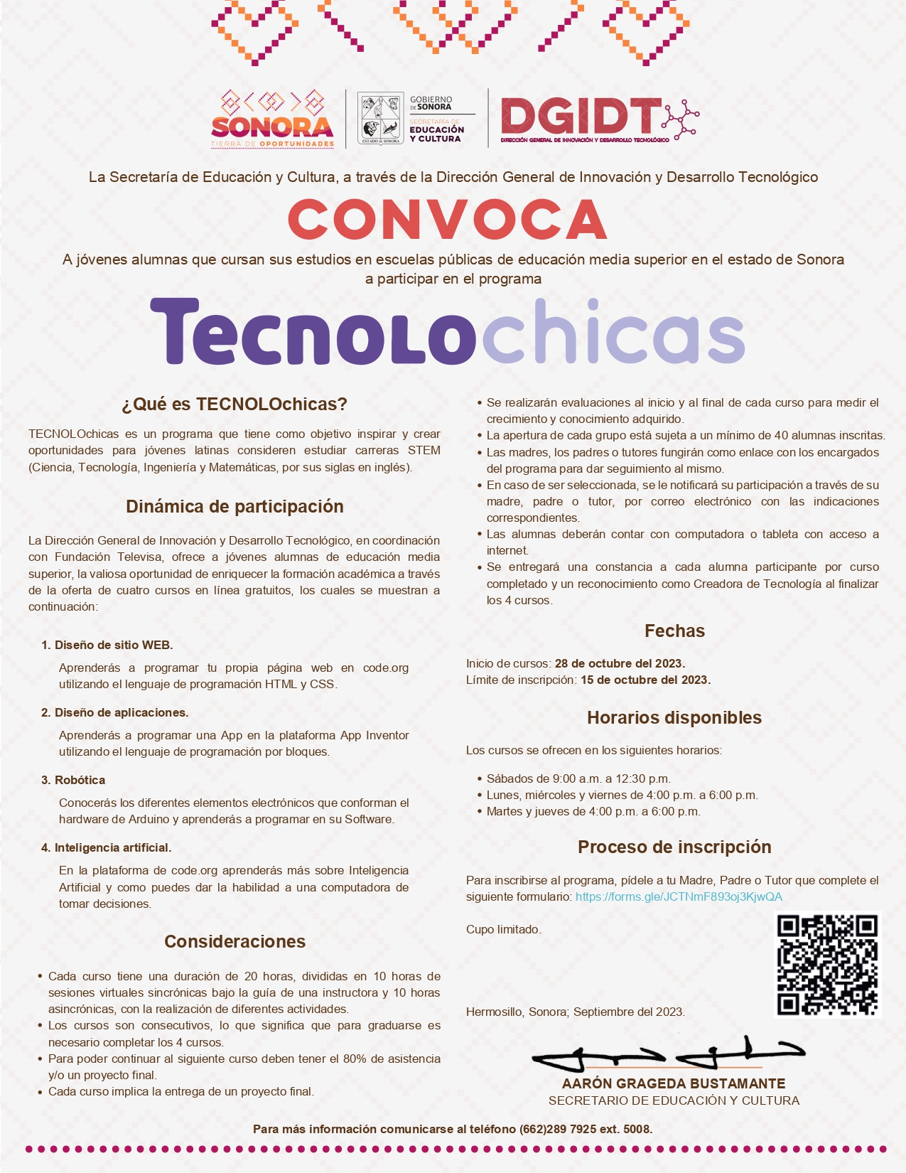 Convocatoria Tecnolochicas2023